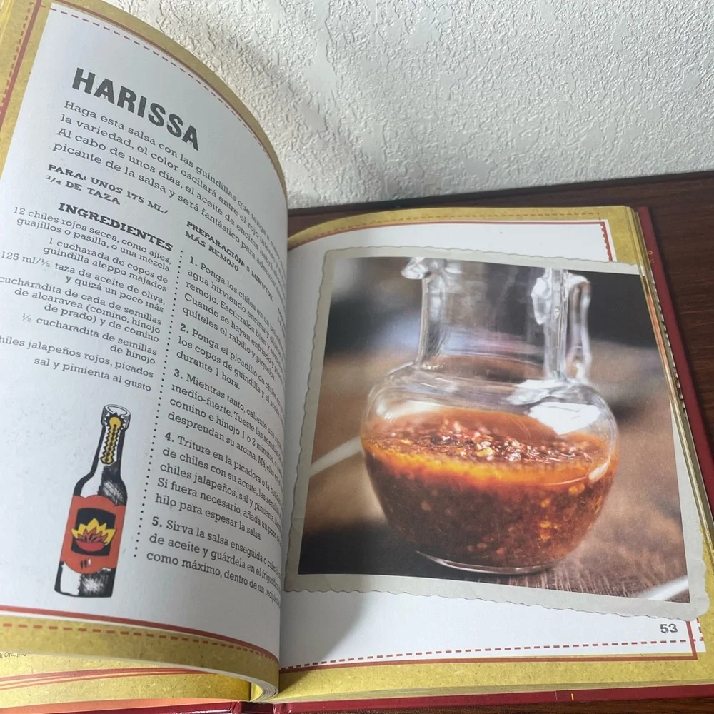 Salsas picantes‎ para valientes Spanish hot spicy recipe hardcover book Hispanic